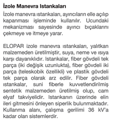 36kV İzole Manevra Çubuğu ( Stanka ) Fiber - 2